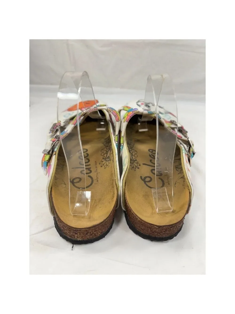 Calceo Handmade cat PATTERNED CLOGS Mules Size 9.5